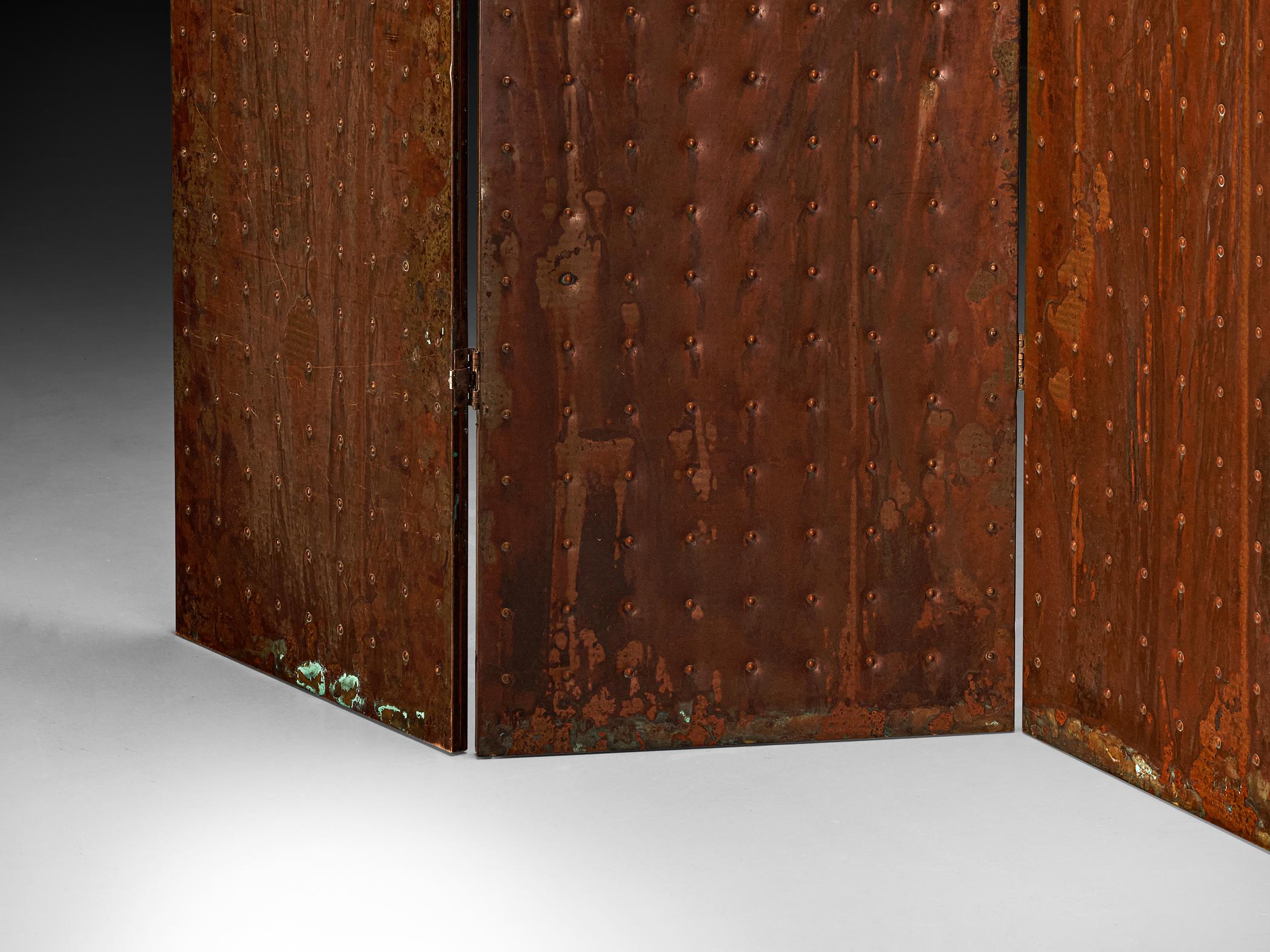 Mats Theselius Limited Edition 'Rörligt Objekt' Folding Screen in Copper