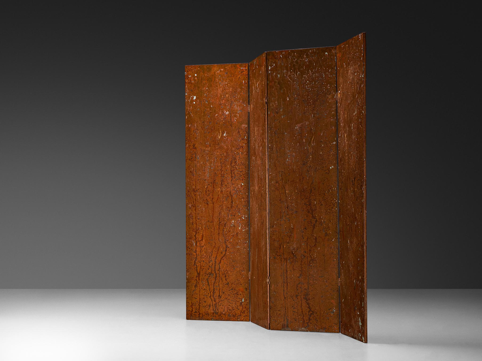 Mats Theselius Limited Edition 'Rörligt Objekt' Folding Screen in Copper