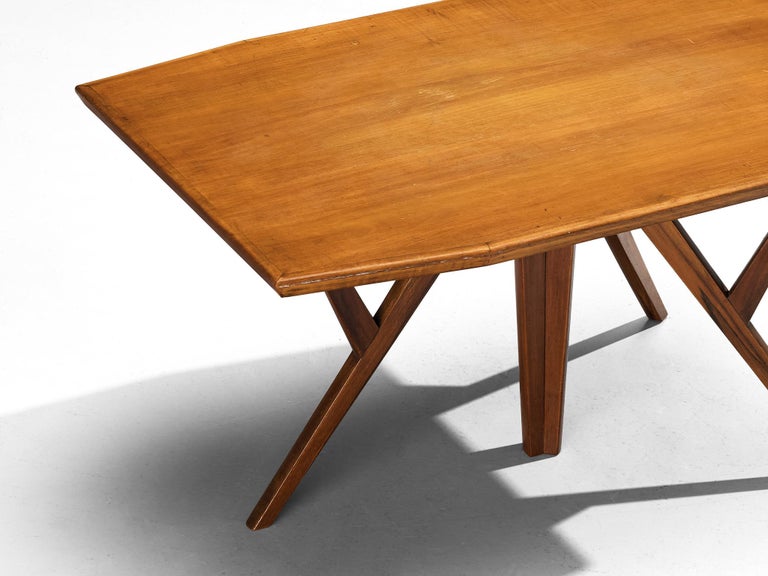 Mid-Century Modern Italian Coffee Table in Walnut