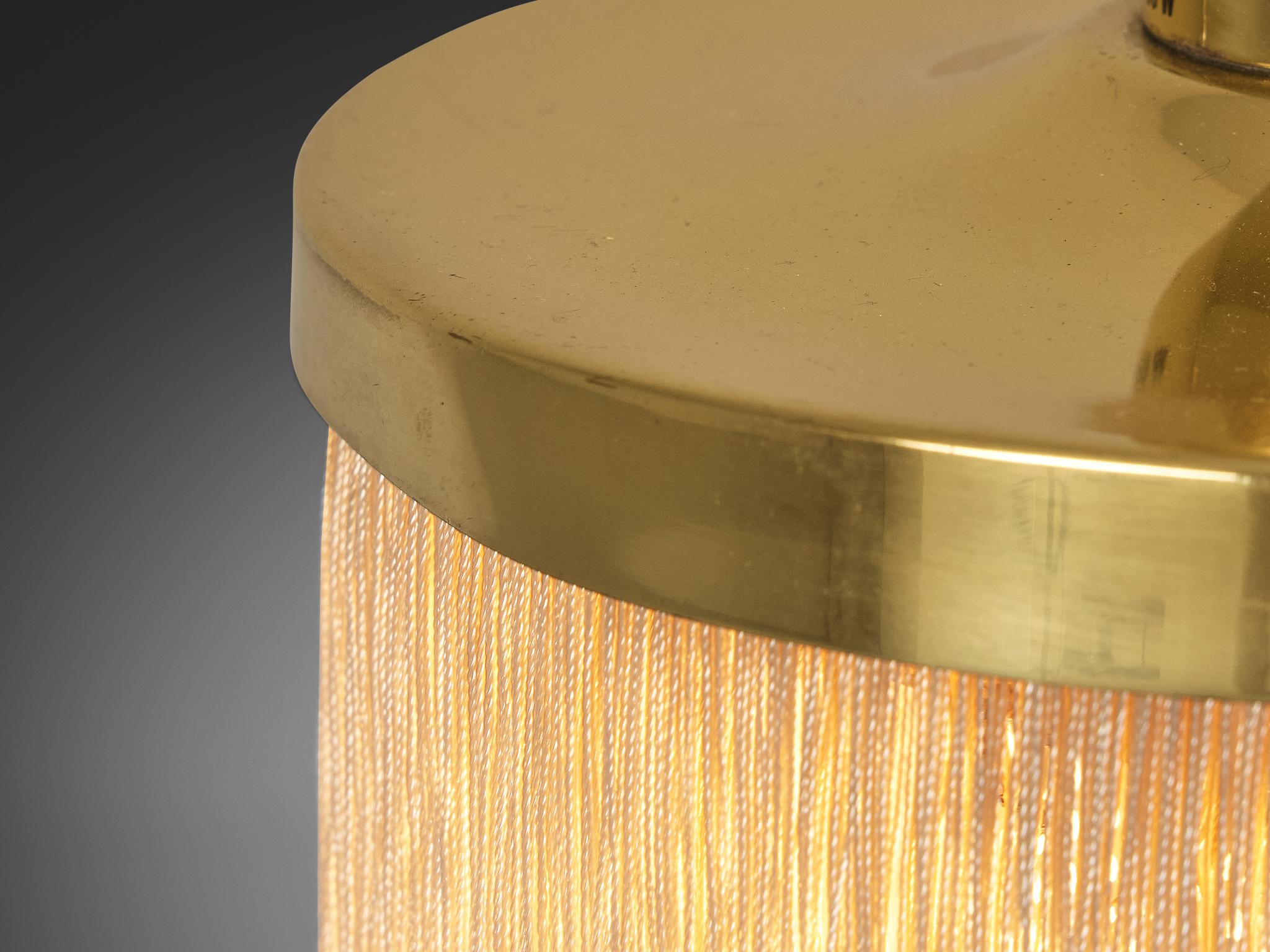 Hans-Agne Jakobsson 'Fringe' Table Lamp in Brass and Silk