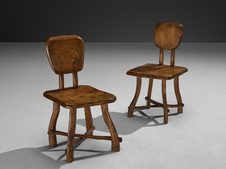 Organic Brutalist Chairs in Maple