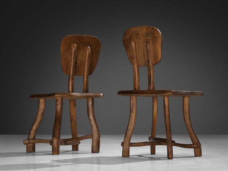 Organic Brutalist Chairs in Maple