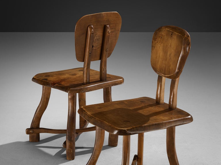 Organic Brutalist Chairs in Maple