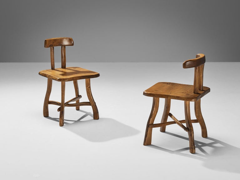 Organic Brutalist Chairs in Maple