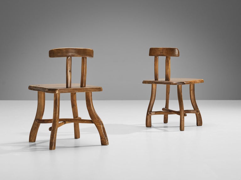 Organic Brutalist Chairs in Maple