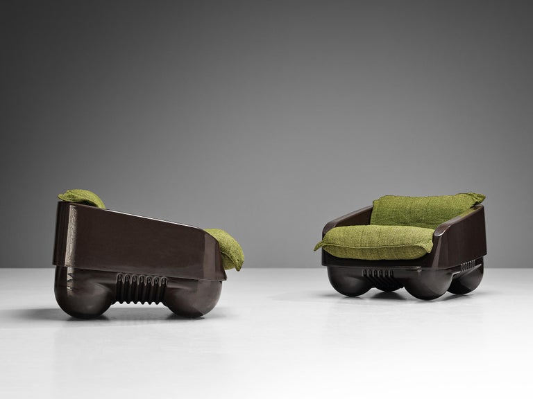 De Pas, D’Urbino & Lomazzi for Ampaglas Pair of 'Shaula' Lounge Chairs