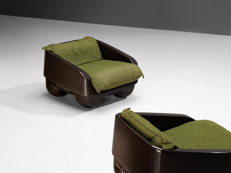 De Pas, D’Urbino & Lomazzi for Ampaglas Pair of 'Shaula' Lounge Chairs