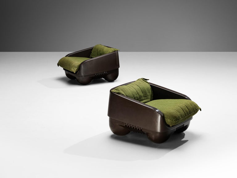 De Pas, D’Urbino & Lomazzi for Ampaglas Pair of 'Shaula' Lounge Chairs