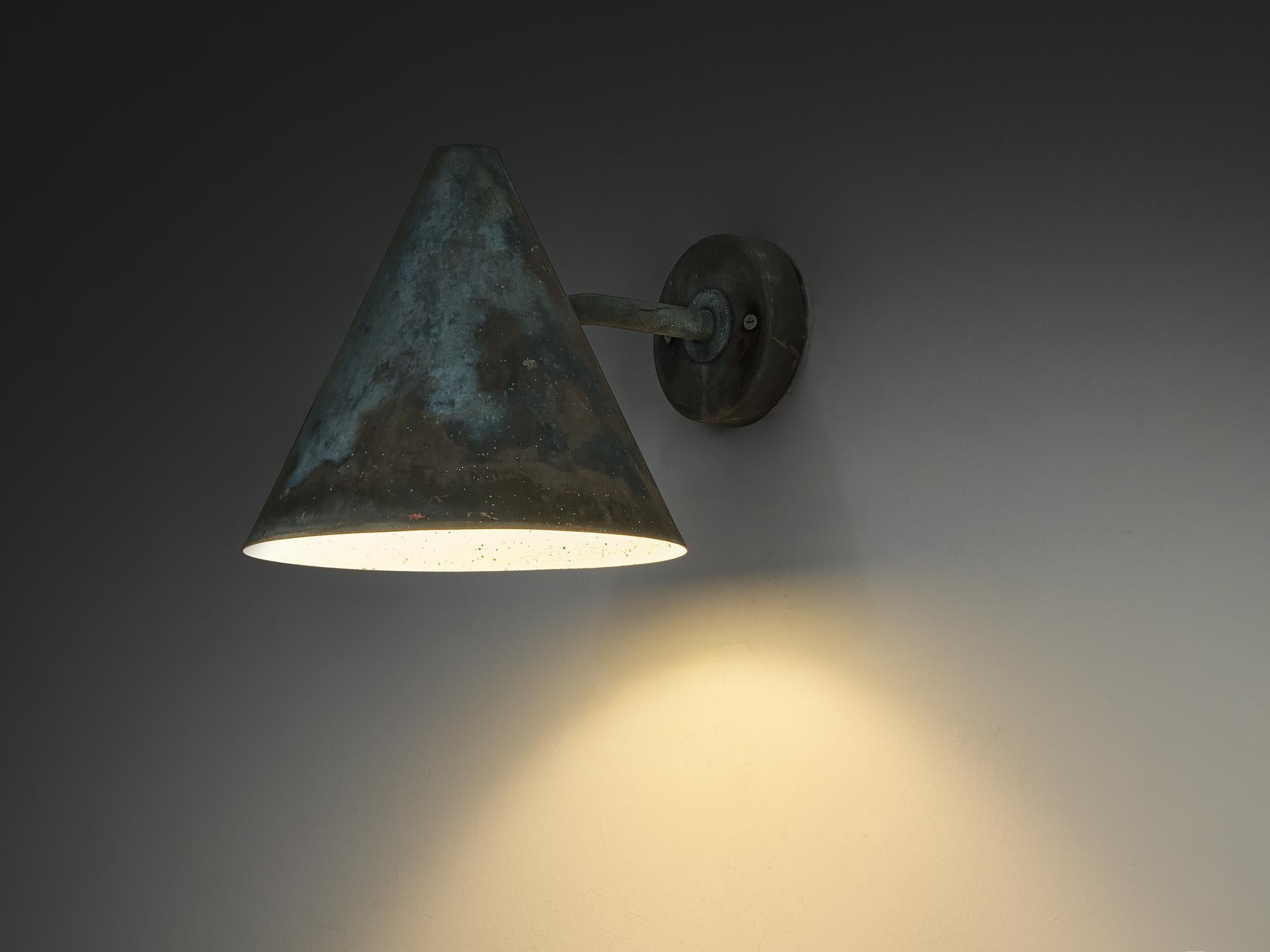 Hans-Agne Jakobsson 'Tratten' Wall Light in Patinated Copper