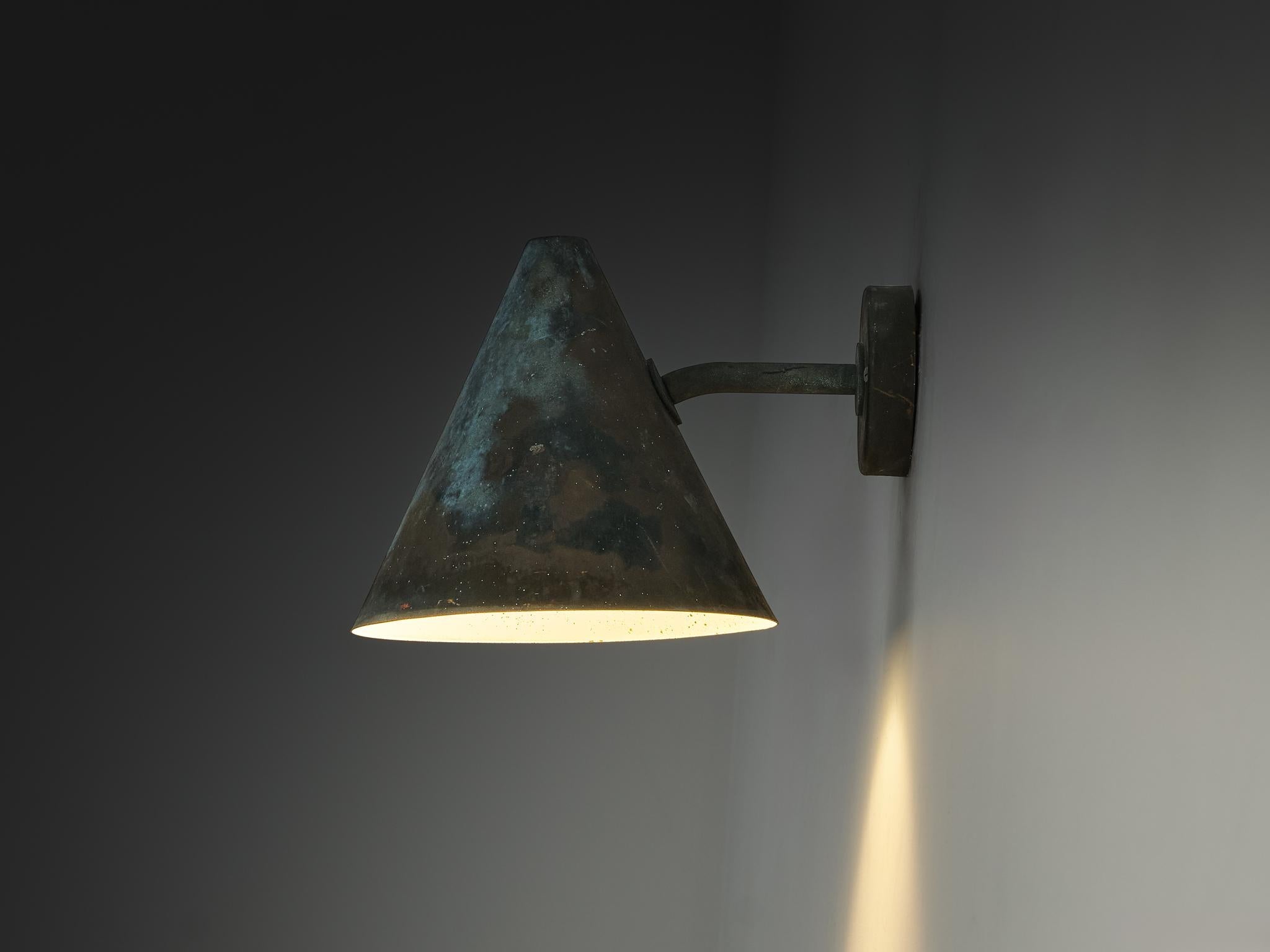 Hans-Agne Jakobsson 'Tratten' Wall Light in Patinated Copper