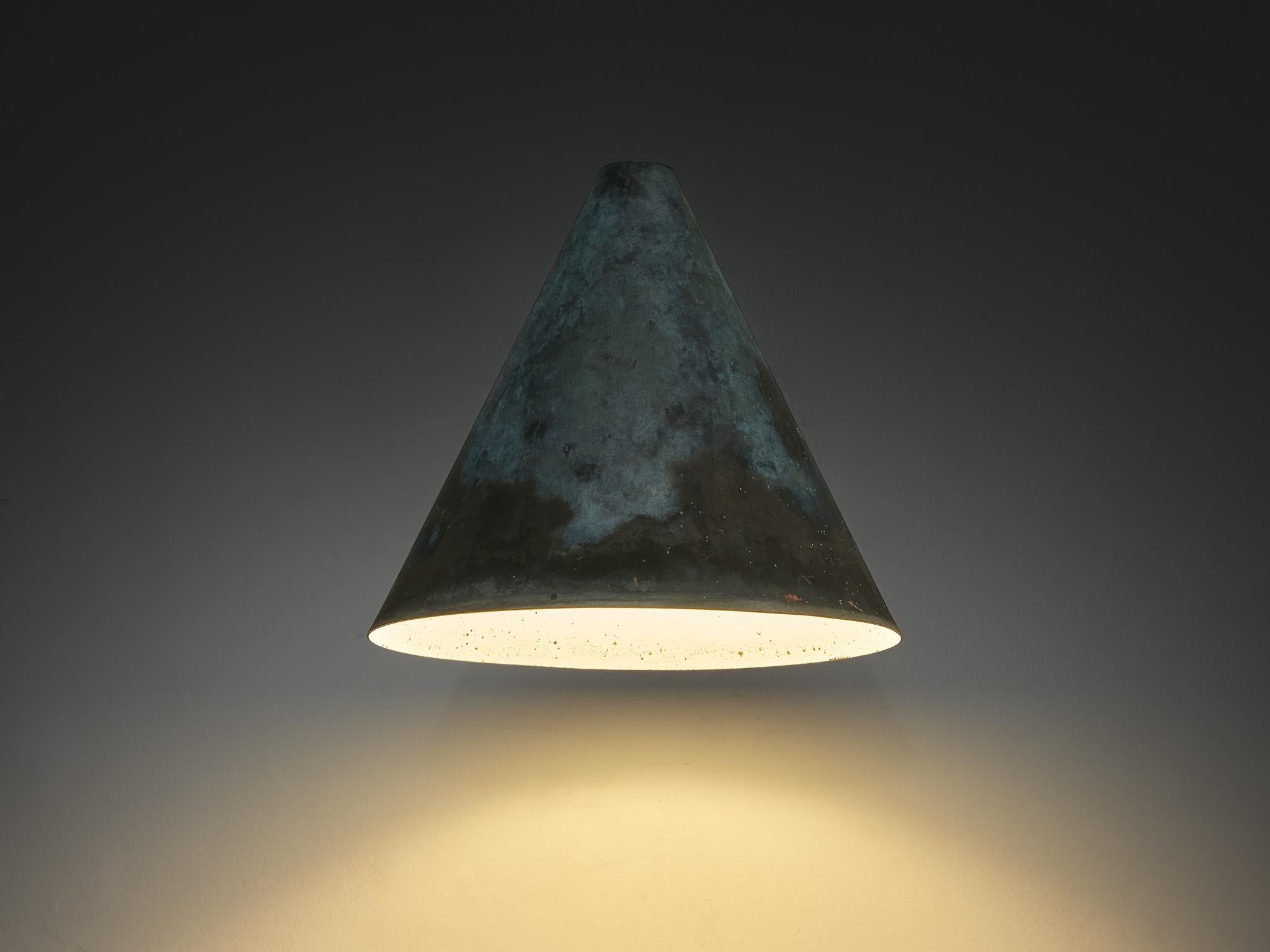 Hans-Agne Jakobsson 'Tratten' Wall Light in Patinated Copper