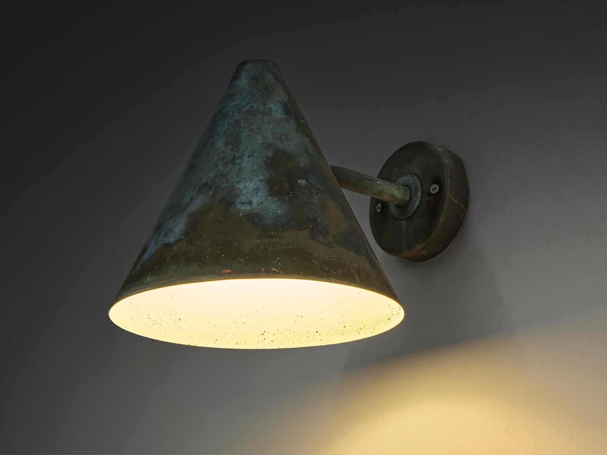 Hans-Agne Jakobsson 'Tratten' Wall Light in Patinated Copper