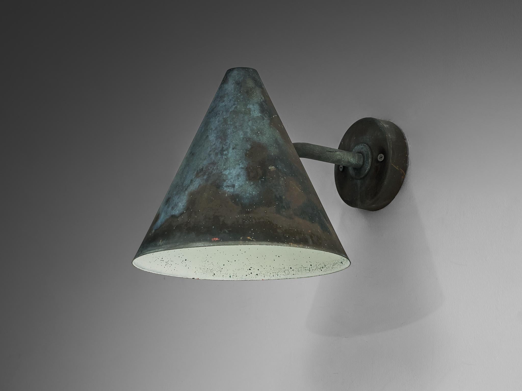 Hans-Agne Jakobsson 'Tratten' Wall Light in Patinated Copper