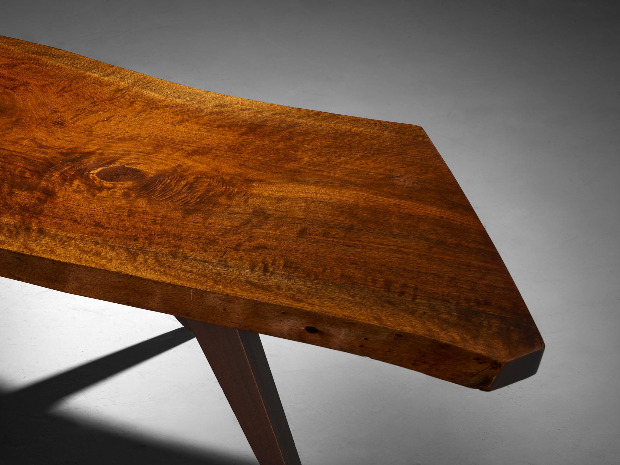 George Nakashima Free Edge 'Slab' Coffee Table in Walnut