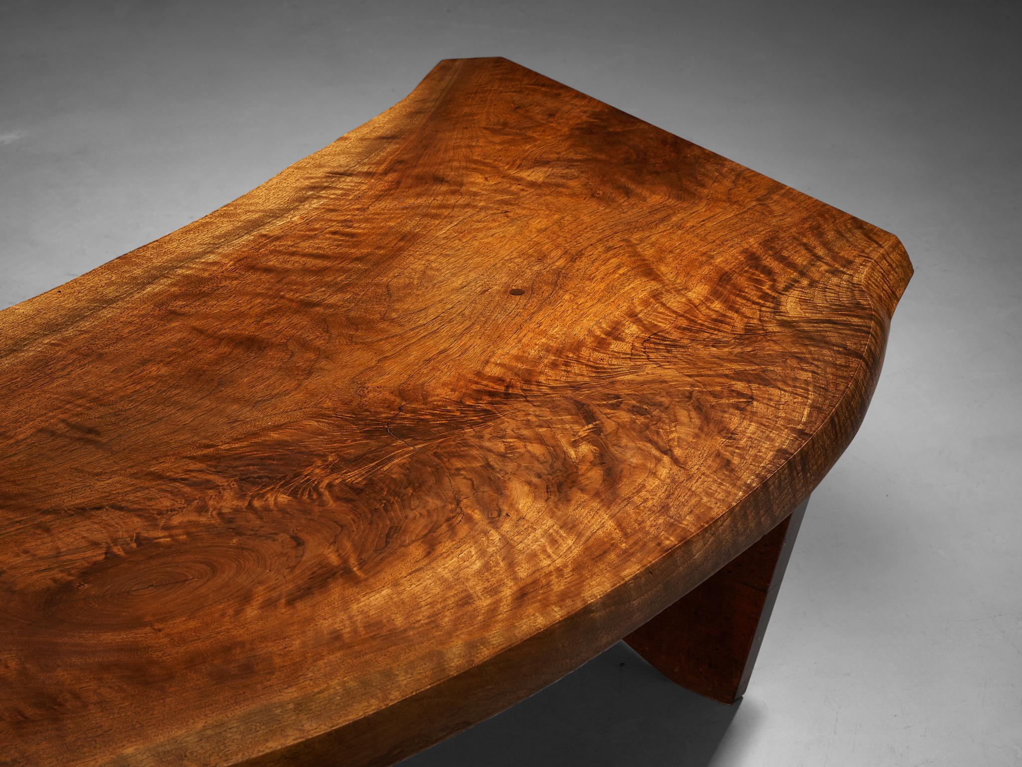 George Nakashima Free Edge 'Slab' Coffee Table in Walnut