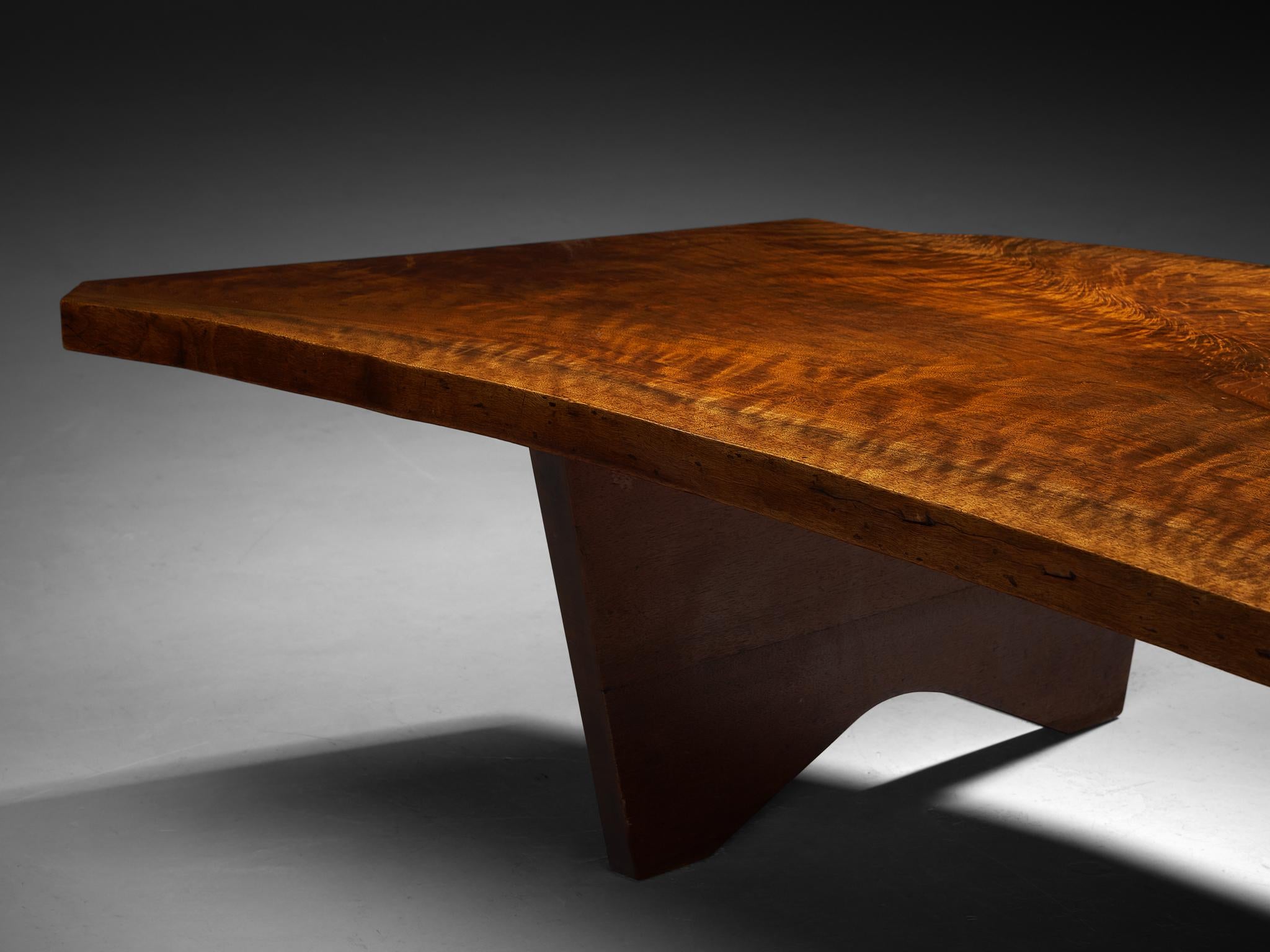 George Nakashima Free Edge 'Slab' Coffee Table in Walnut