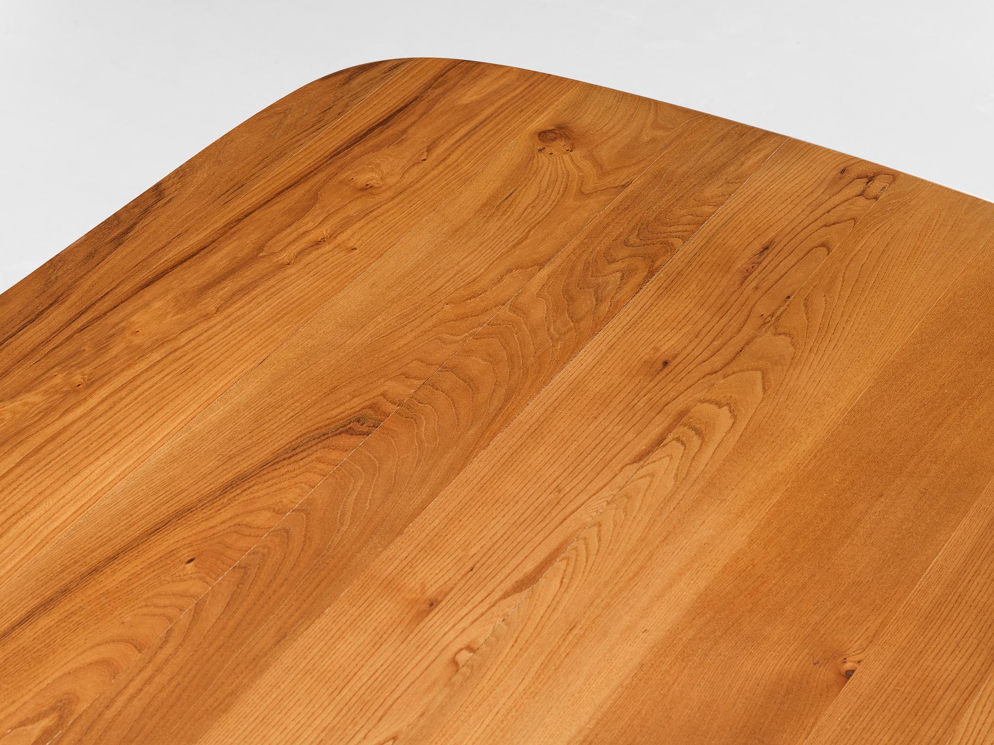 Early Pierre Chapo 'T20A' Dining Table in Solid Elm