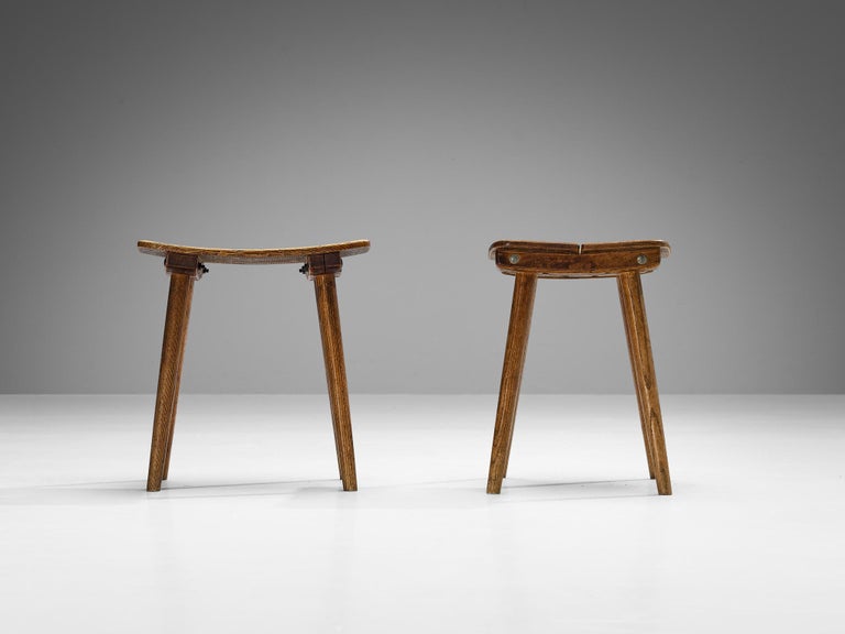 Jacob Müller for Wohnhilfe Stools in Ash