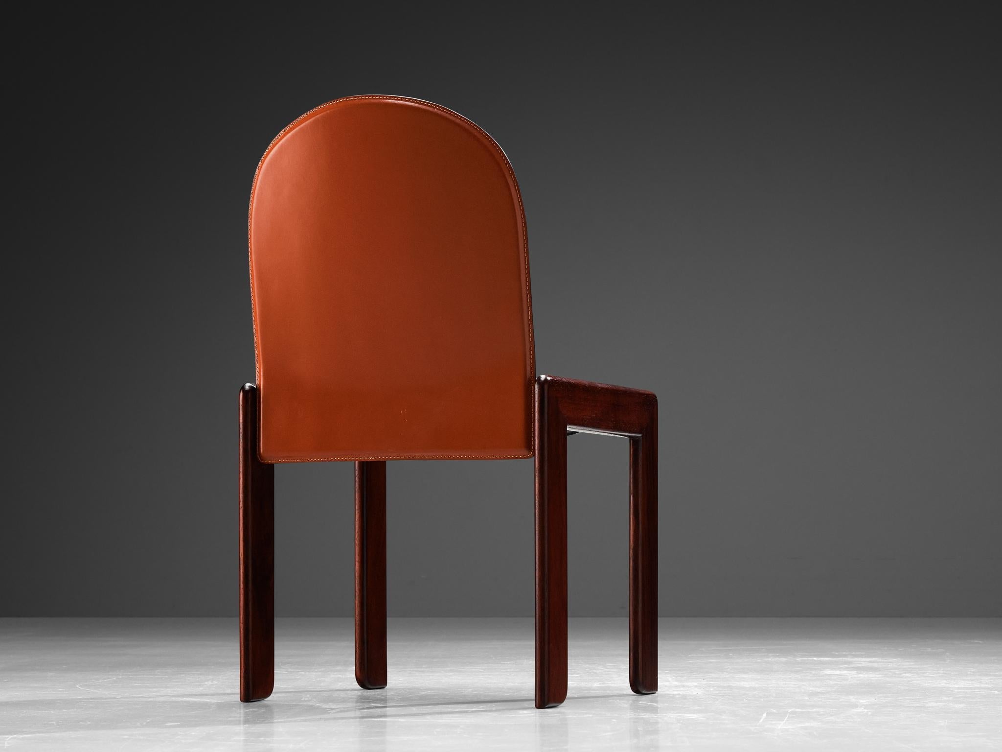 Italian Chair in Red Saddle Leather