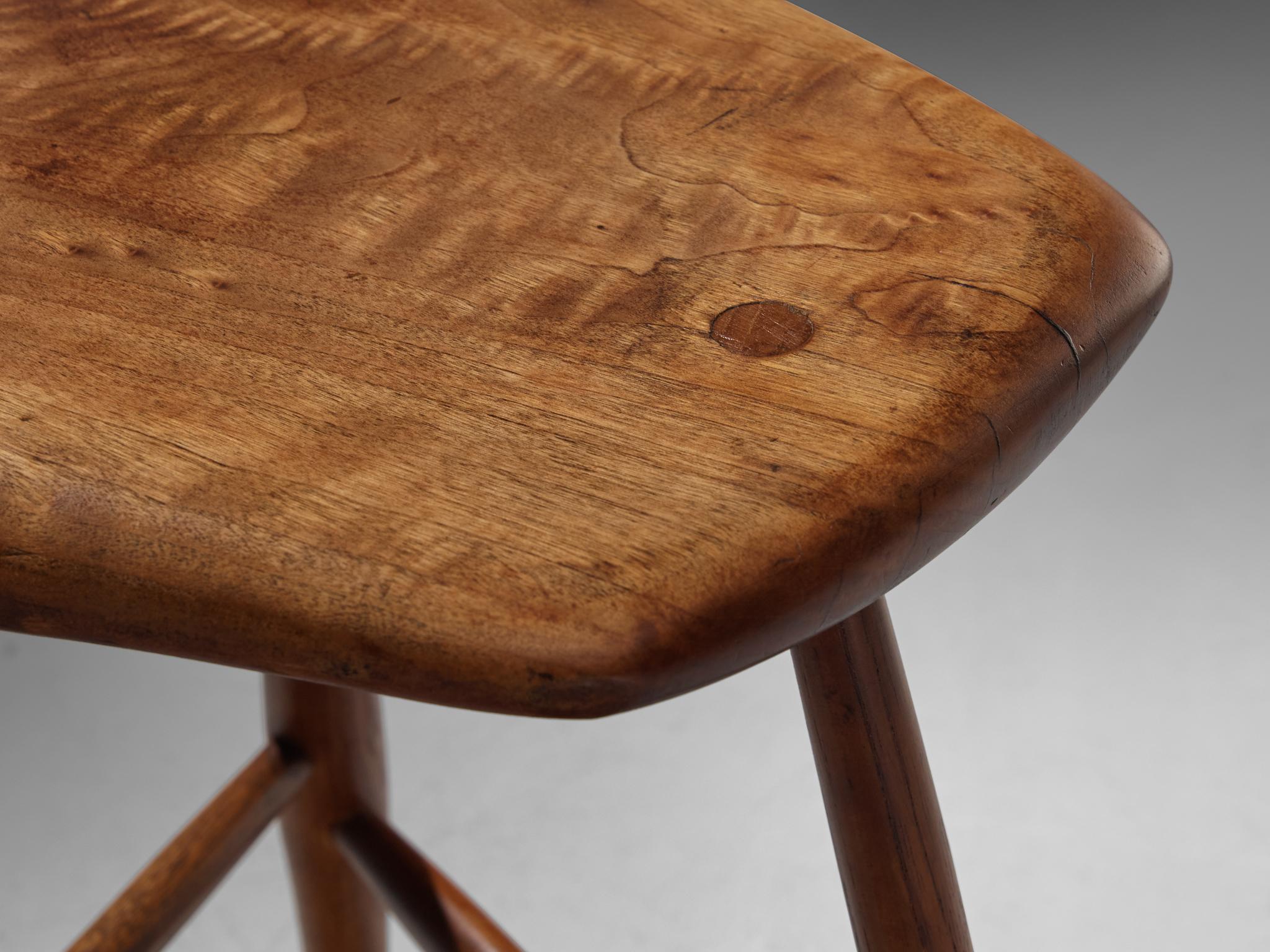 Wharton Esherick Three-Legged Stools in Cottonwood