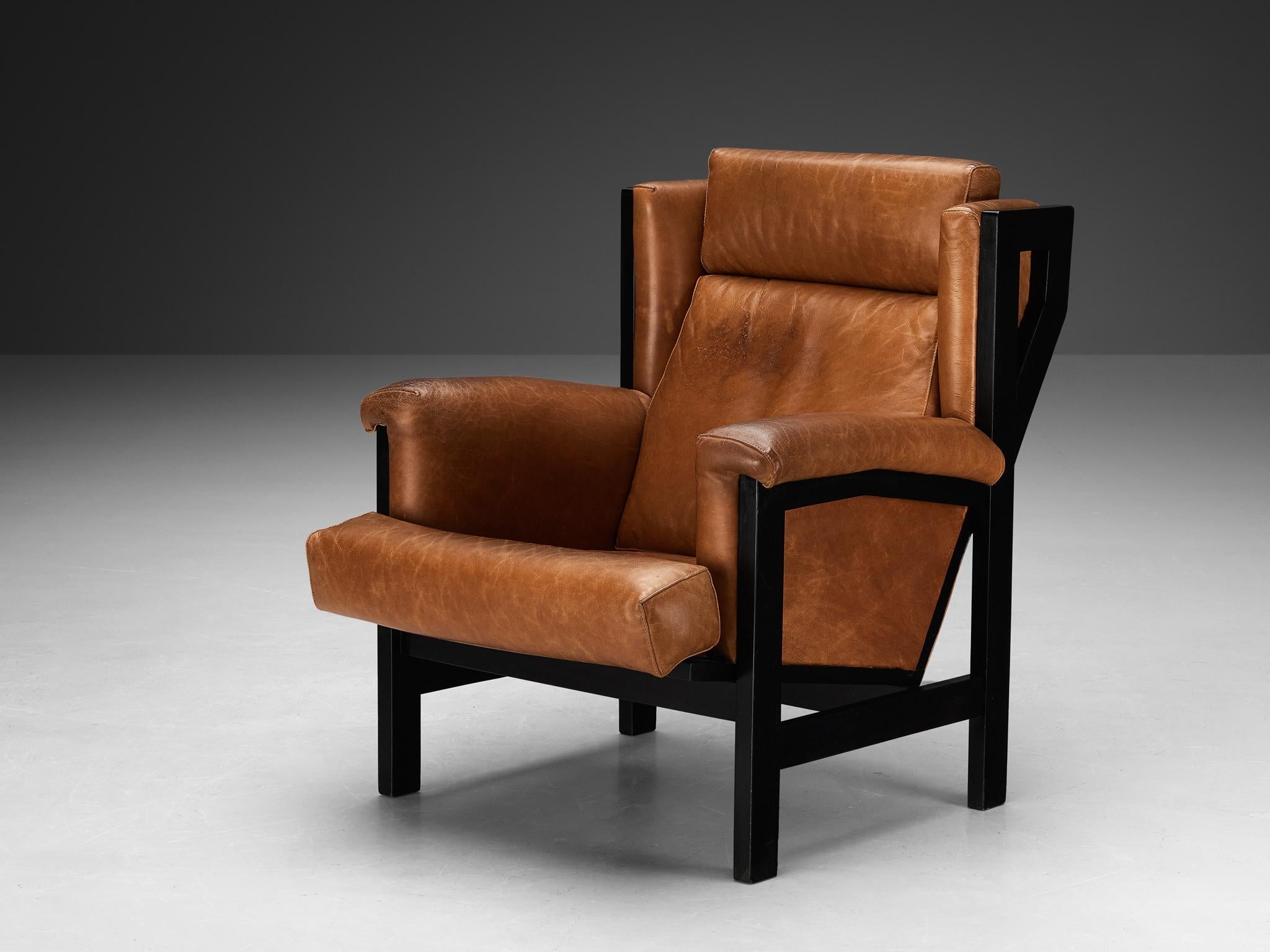 Rafael Carreras for MYC-Gavina 'San Remo' Lounge Chair in Cognac Leather