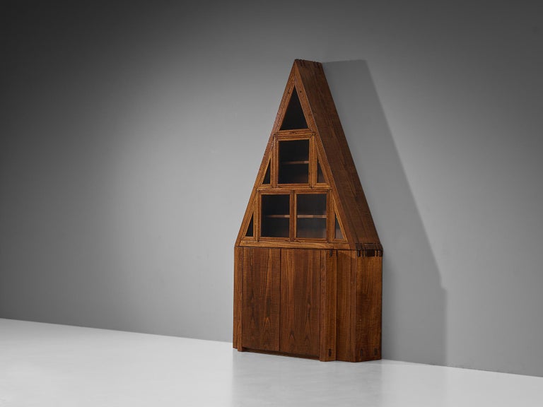 Giuseppe Rivadossi Pyramid Shaped Cabinet in Chestnut 8.2 feet