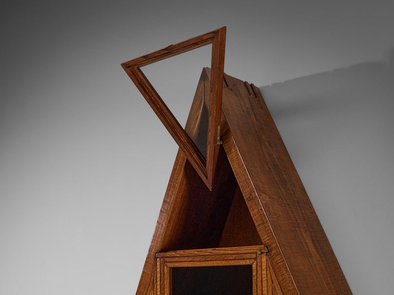 Giuseppe Rivadossi Pyramid Shaped Cabinet in Chestnut 8.2 feet