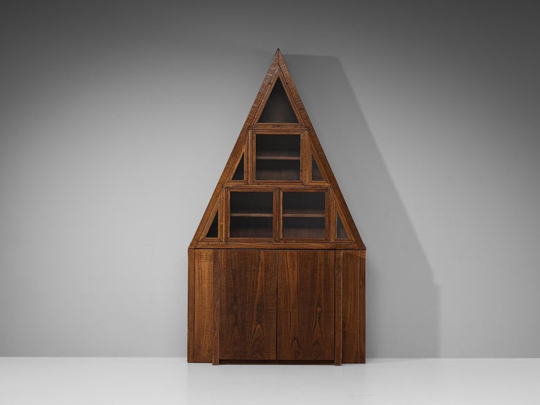 Giuseppe Rivadossi Pyramid Shaped Cabinet in Chestnut 8.2 feet