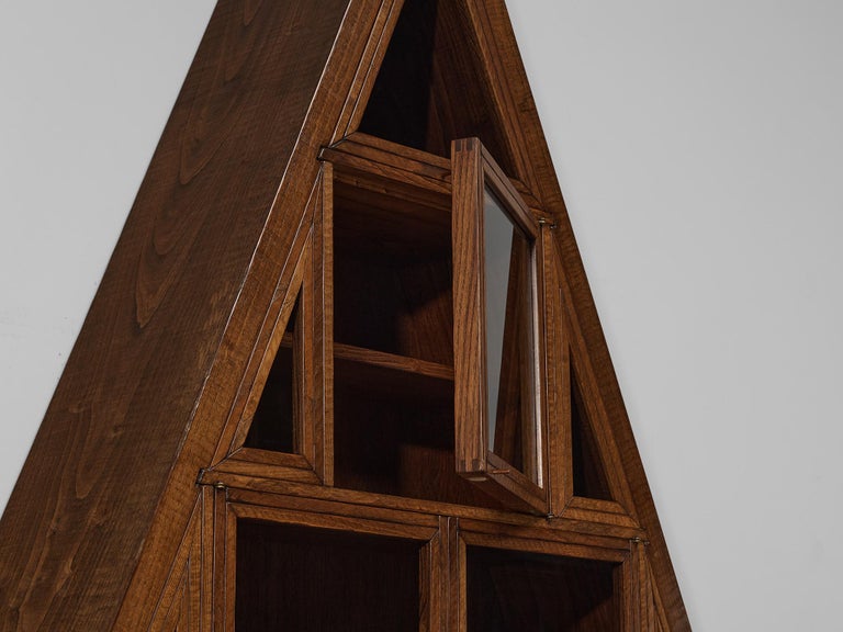 Giuseppe Rivadossi Pyramid Shaped Cabinet in Chestnut 8.2 feet