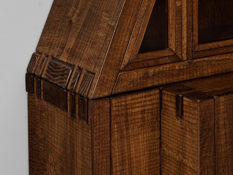 Giuseppe Rivadossi Pyramid Shaped Cabinet in Chestnut 8.2 feet