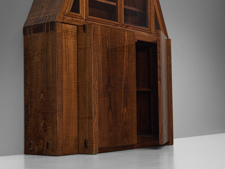 Giuseppe Rivadossi Pyramid Shaped Cabinet in Chestnut 8.2 feet