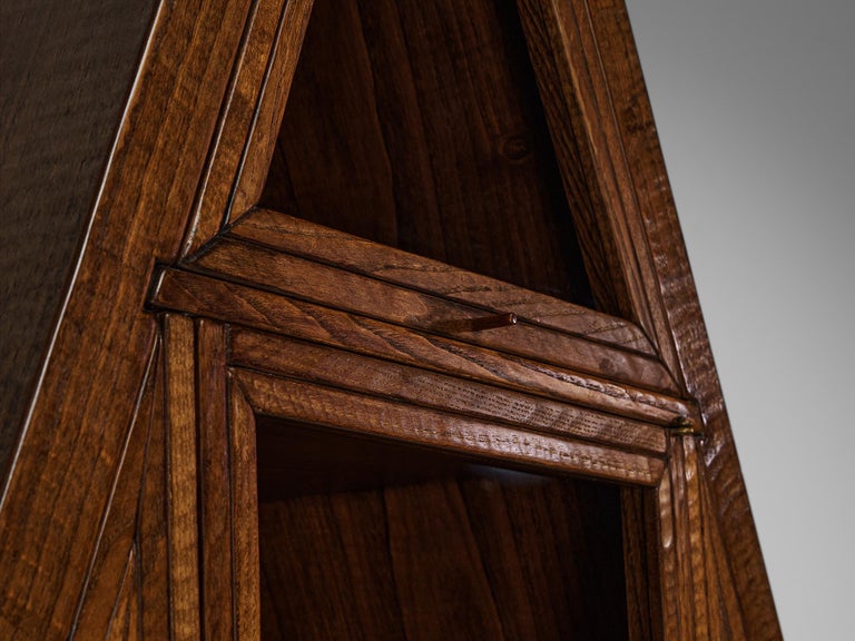 Giuseppe Rivadossi Pyramid Shaped Cabinet in Chestnut 8.2 feet