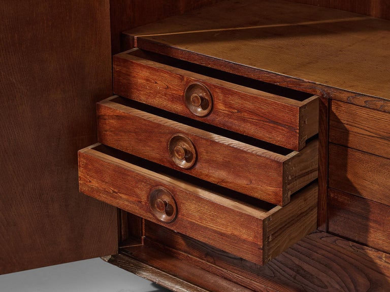 Unique Italian Highboard in Cerused Chestnut