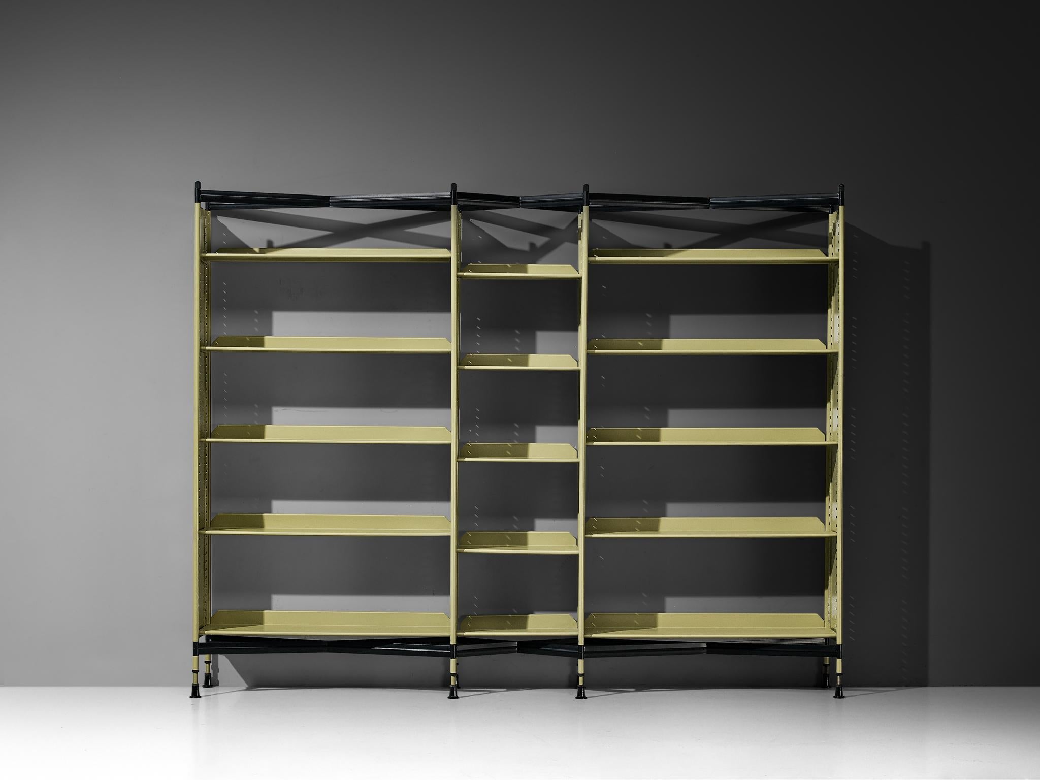 Studio BBPR for Olivetti 'Spazio' Shelving System in Green Coated Steel