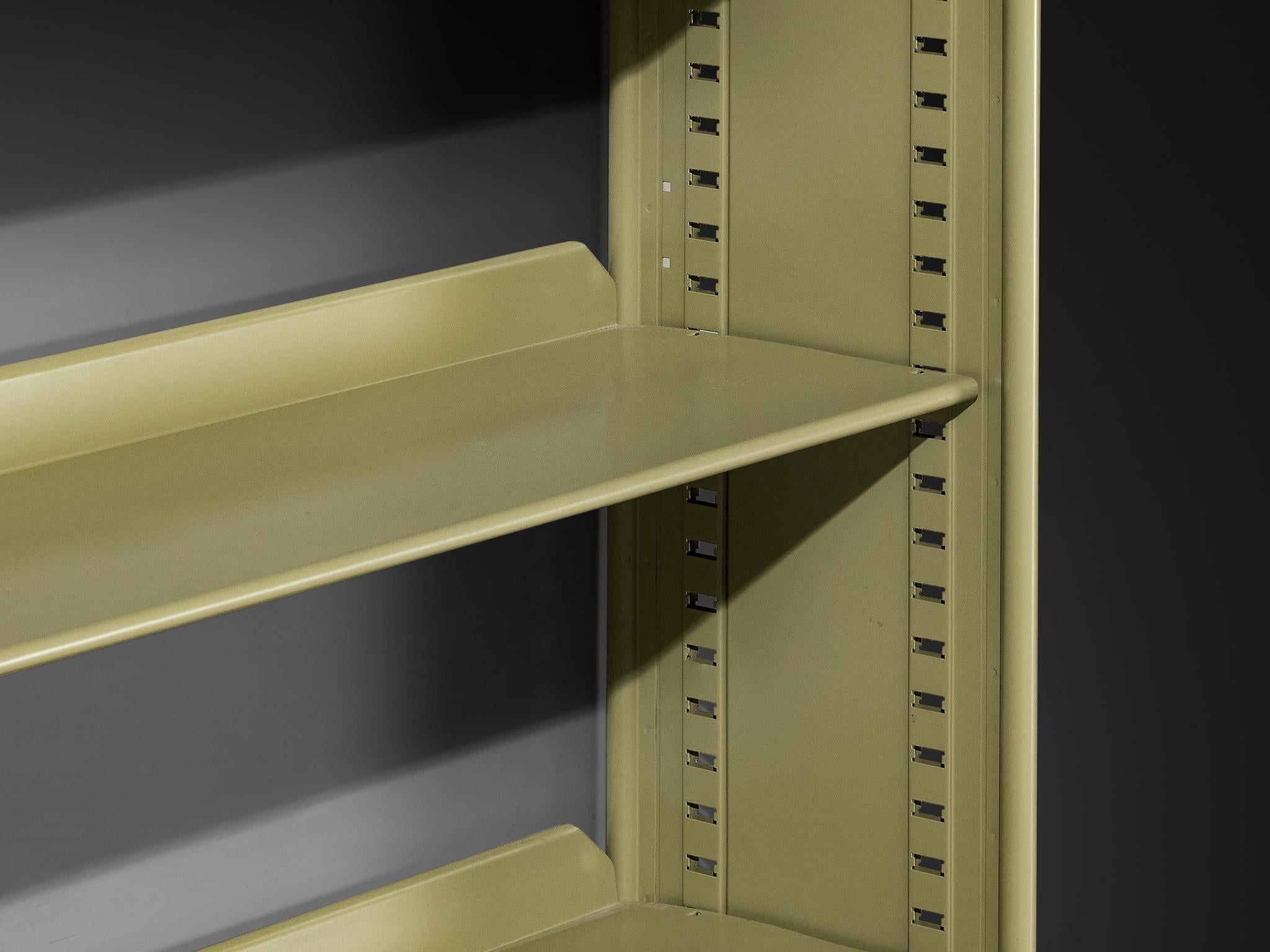 Studio BBPR for Olivetti 'Spazio' Shelving System in Green Coated Steel