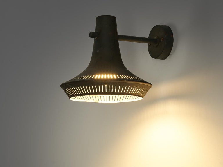 Scandinavian Wall Light in Patinated Copper