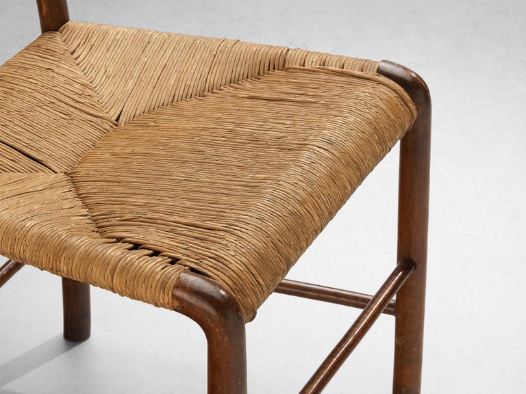 Emanuele Rambaldi for Chiappe Dining Chair in Wood and Woven Straw