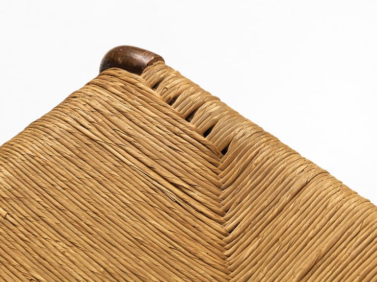 Emanuele Rambaldi for Chiappe Dining Chair in Wood and Woven Straw