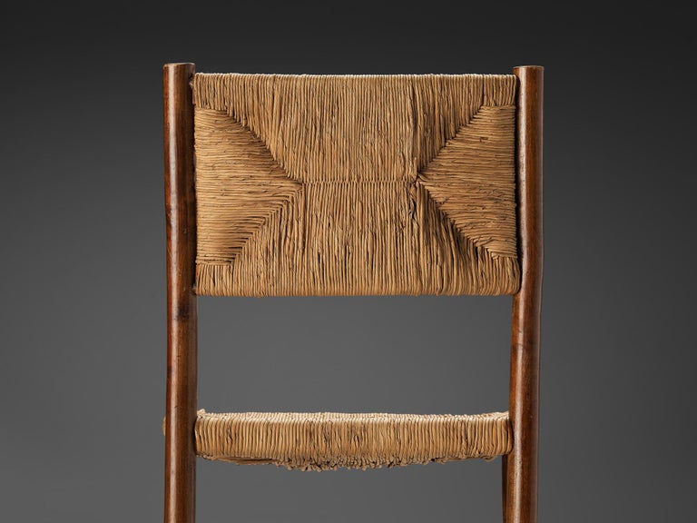 Emanuele Rambaldi for Chiappe Dining Chair in Wood and Woven Straw