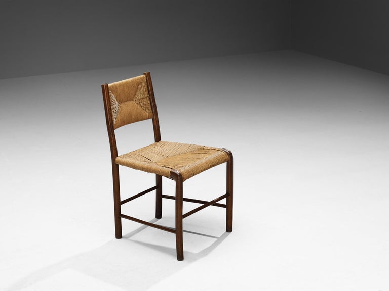 Emanuele Rambaldi for Chiappe Dining Chair in Wood and Woven Straw