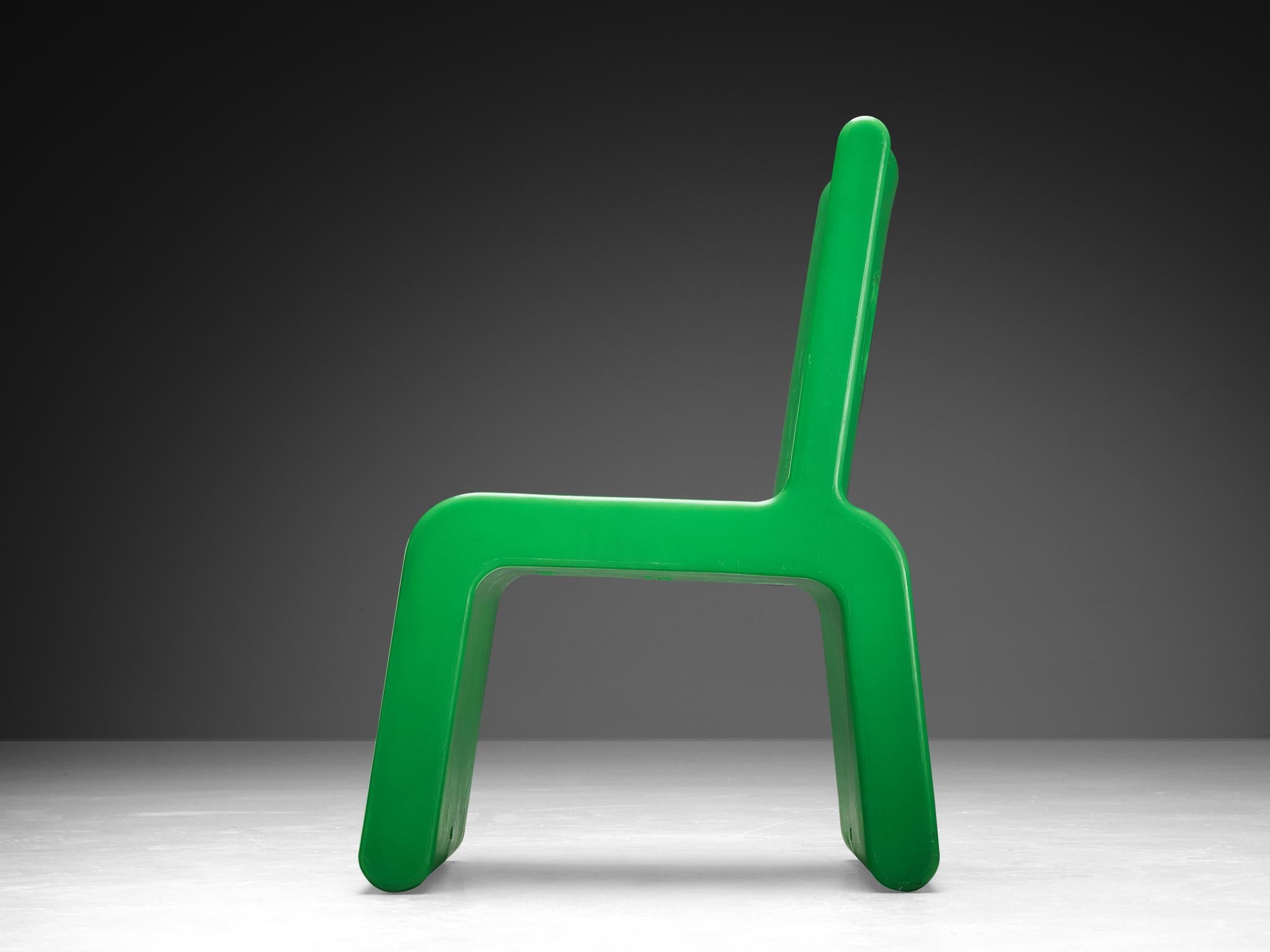 Marc Newson 'Kiss the Future' Chair in Green Molded Polypropylene