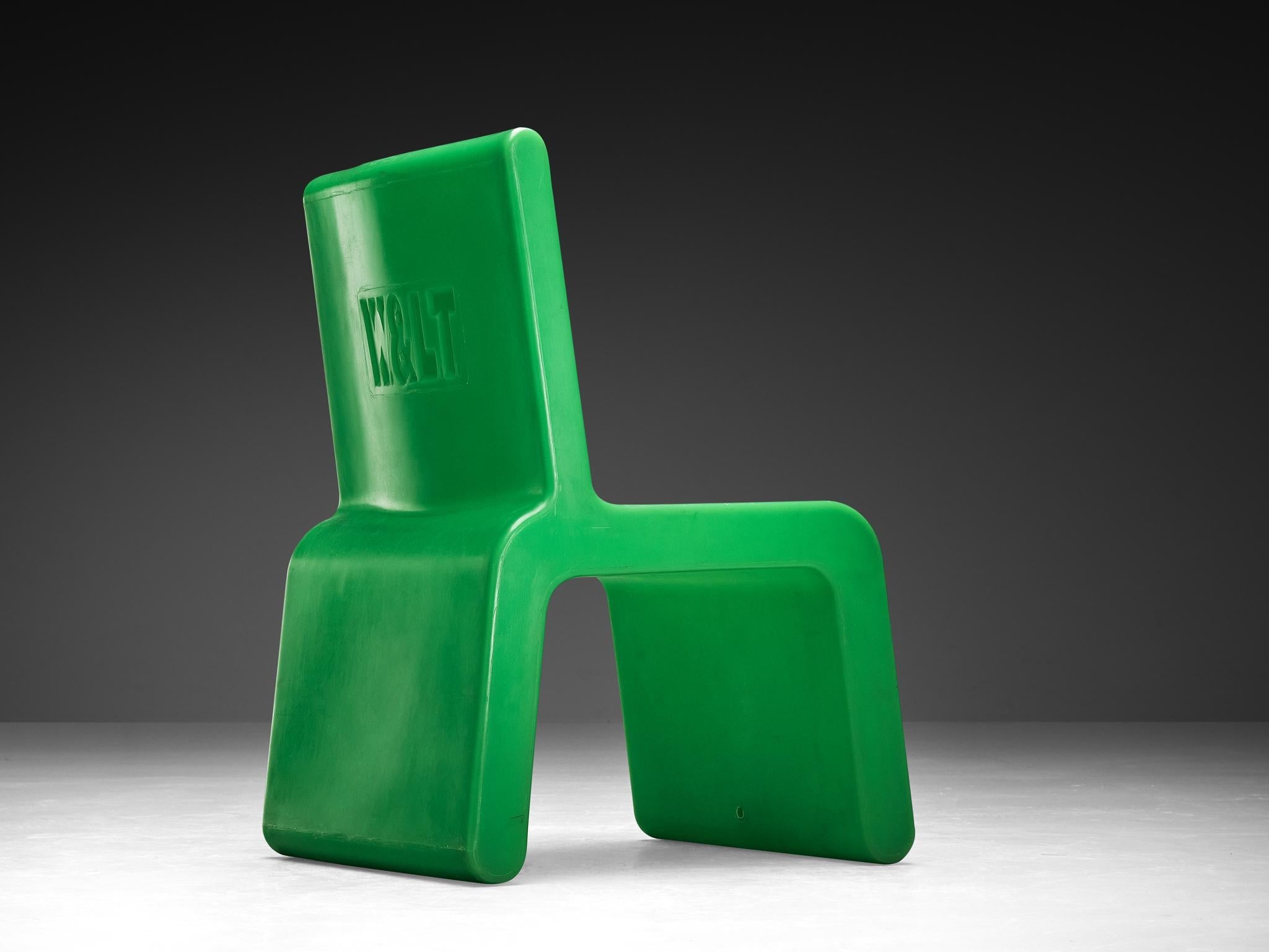 Marc Newson 'Kiss the Future' Chair in Green Molded Polypropylene