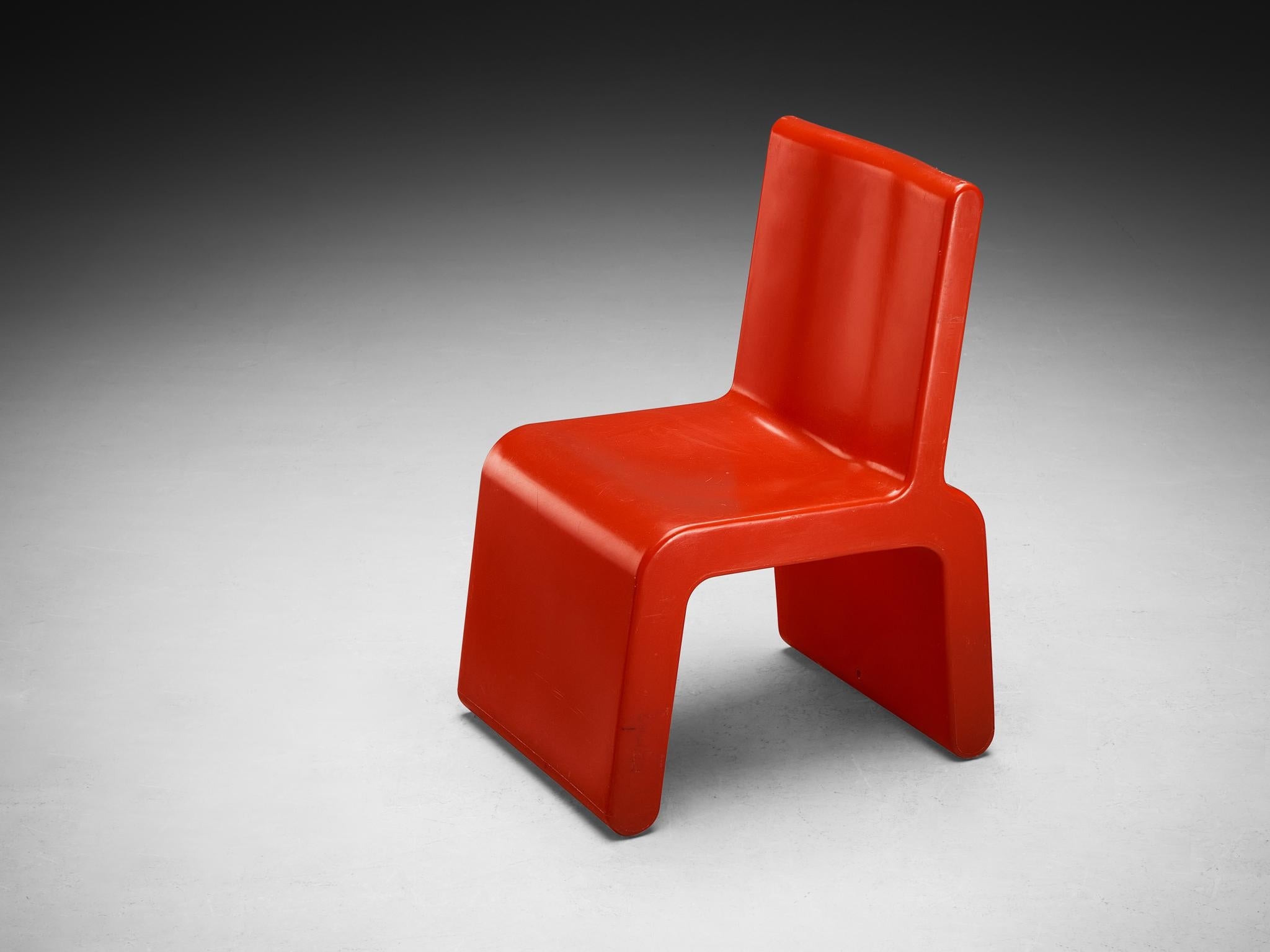 Marc Newson 'Kiss the Future' Chair in Red Molded Polypropylene