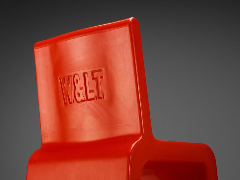 Marc Newson 'Kiss the Future' Chair in Red Molded Polypropylene