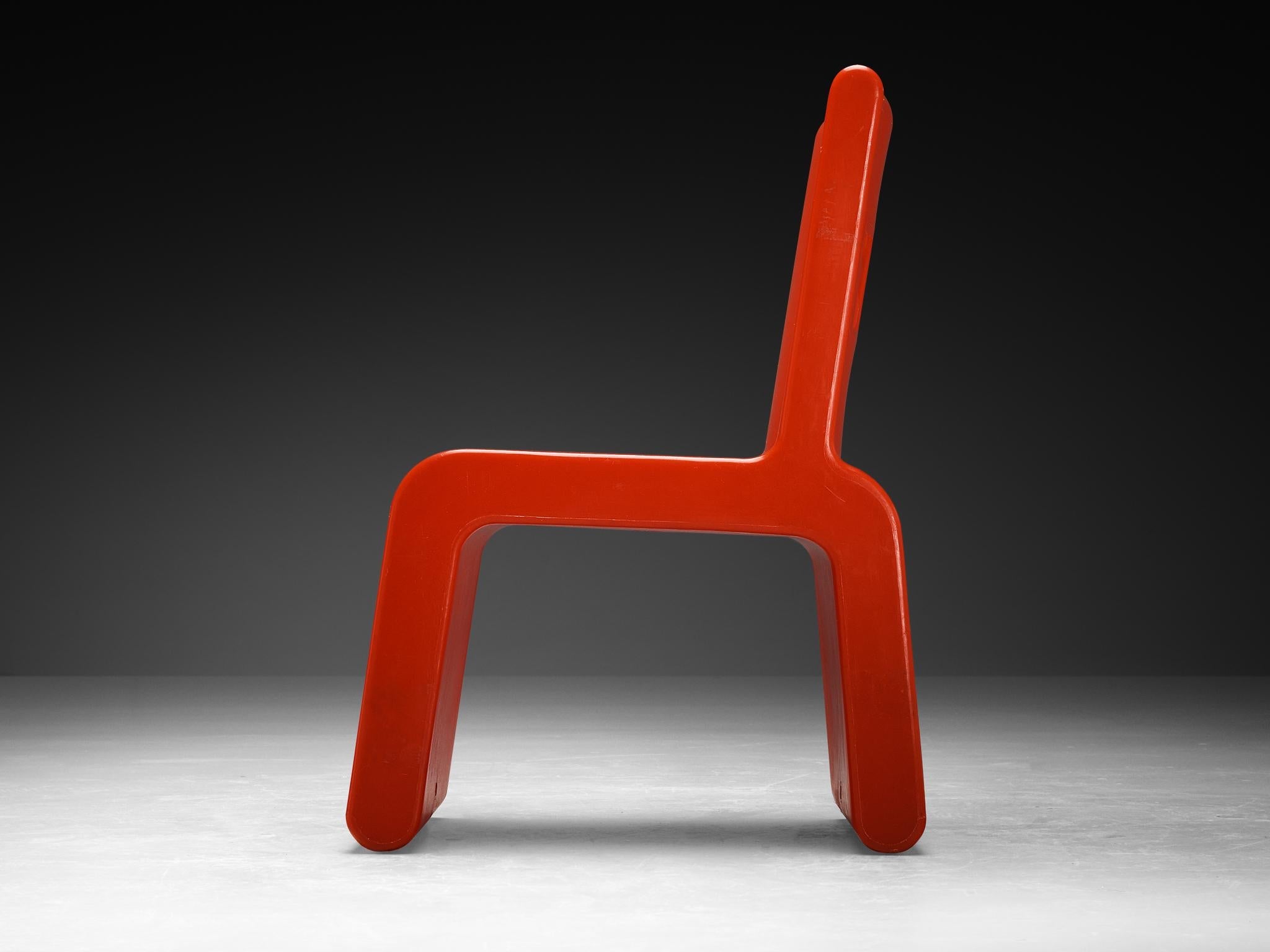 Marc Newson 'Kiss the Future' Chair in Red Molded Polypropylene