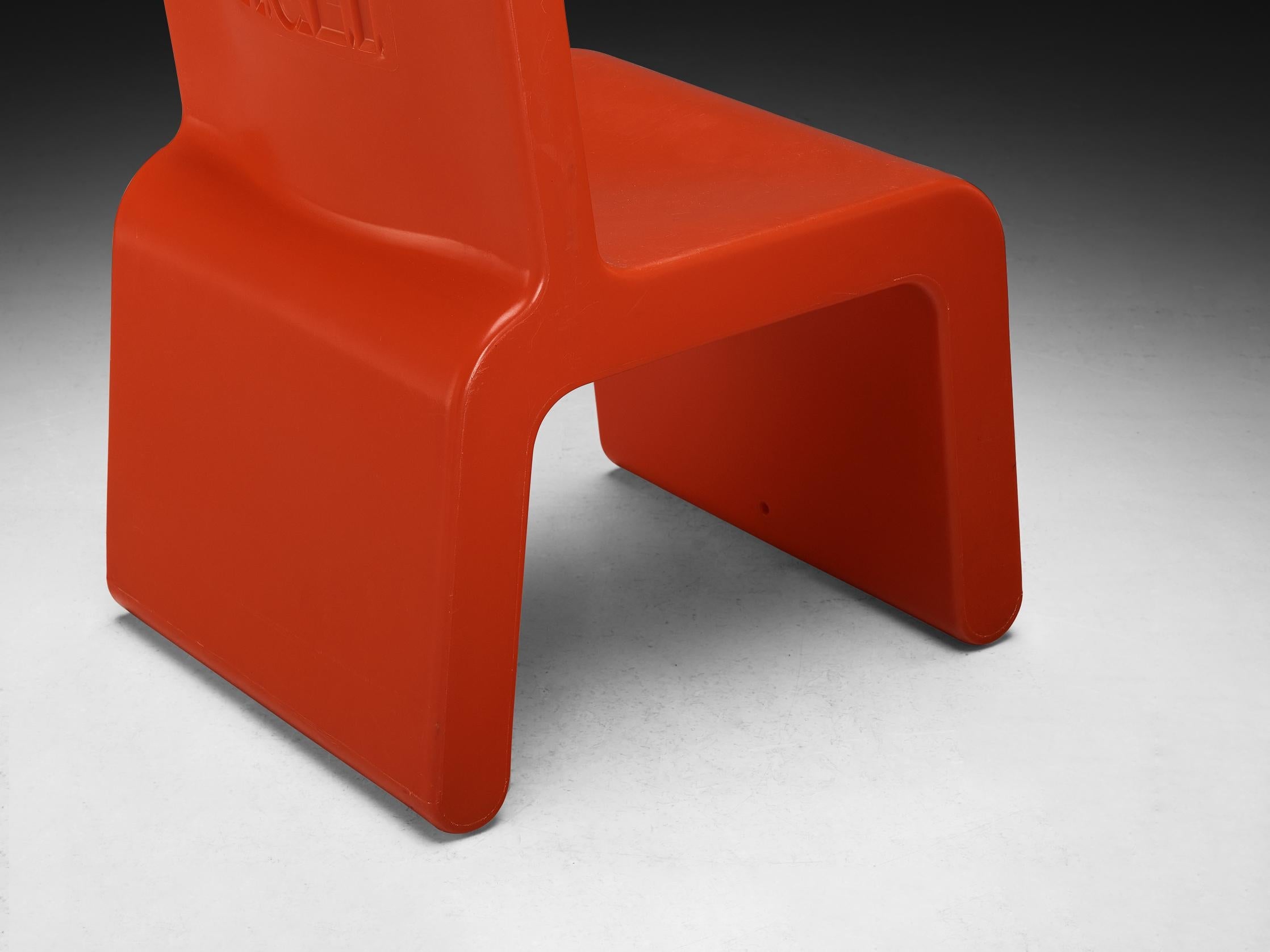 Marc Newson 'Kiss the Future' Chair in Red Molded Polypropylene