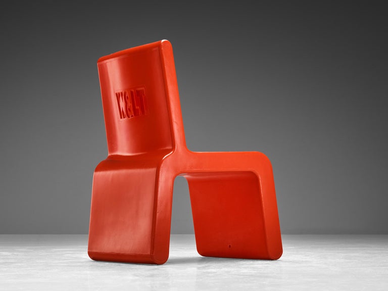 Marc Newson 'Kiss the Future' Chair in Red Molded Polypropylene