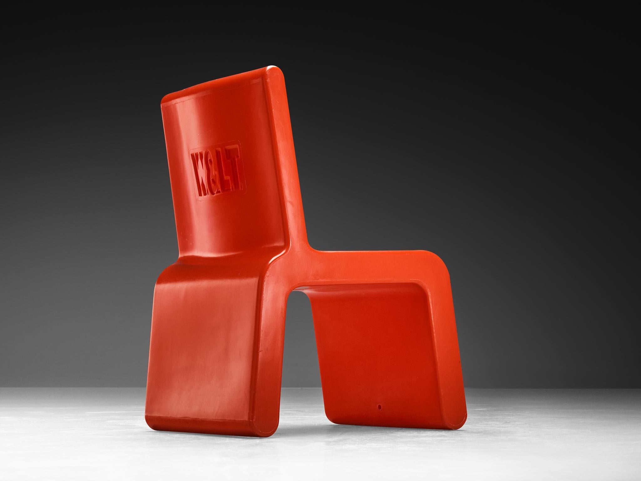 Marc Newson 'Kiss the Future' Chair in Red Molded Polypropylene