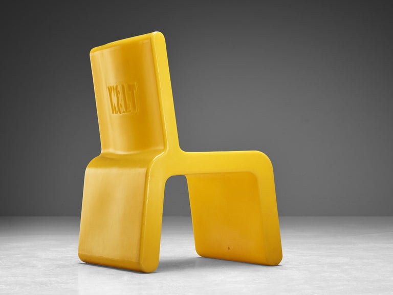 Marc Newson 'Kiss the Future' Chair in Yellow Molded Polypropylene