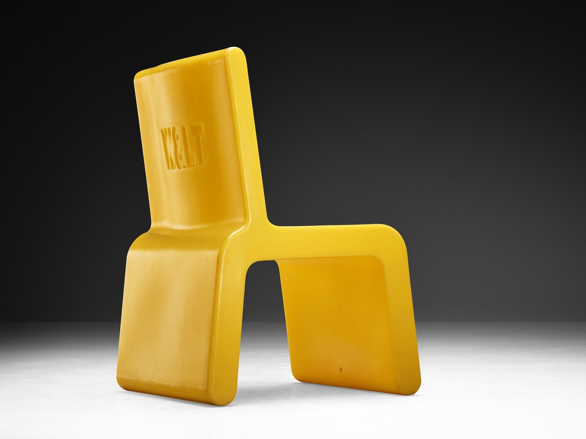 Marc Newson 'Kiss the Future' Chair in Yellow Molded Polypropylene